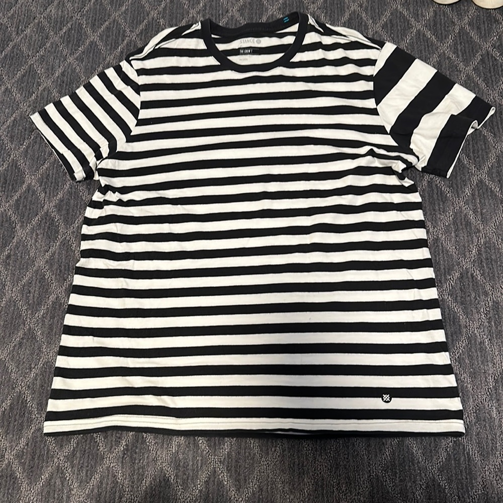 Stance striped shirt size XL Black and white stripes